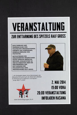 Veranstaltung zur Enttarnung des Spitzels Ralf Gross