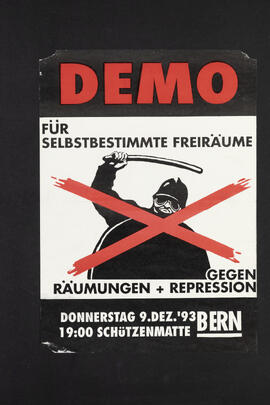 Demo. Für selbstbestimmte Freiräume. Gegen Räumungen und Repression.