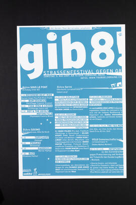 gib 8 - Strassenfestival gegen G8 (blau)