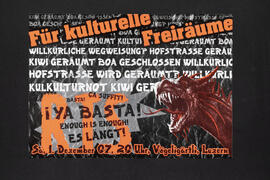 RTS. Für kulturelle Freiräume. Es längt! Besammmlung im Vögeligärtli