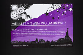 Wer lebt mit wem, warum und wie? Herrschaftskritisches Sommercamp, Burg Lutter