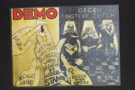 Demo gegen finstere Zeiten. Frauenblock an der Spitze.