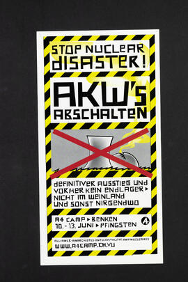 stop nuclear disaster! AKW's abschalten. A4 Camp