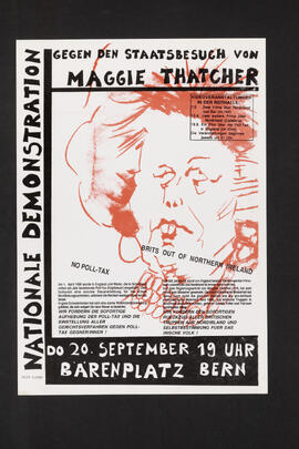 Nationale Demonstration gegen den Staatsbesuch von Maggie Thatcher - 20.9.1990, Bern