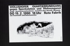Wollishofer Quartierrundgang gegen Speckulation und Wohnungsnot.Besammlung Rote Fabrik