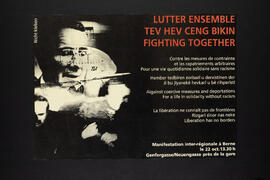 Lutter ensemble. Tev hev ceng bikin. Fighting together. Demo Bern.