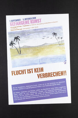 Gefangene Kunst. Flucht ist kein Verbrechen. Veranstaltung mit Betroffenen und Experten. Restaurant Zähringer