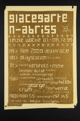 glacegarten abriss. Letzte Woche (Programm)