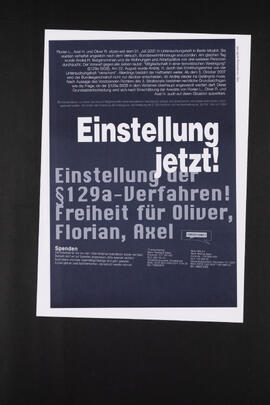Einstellung jetzt! Einstellung der §129a-Verfahren