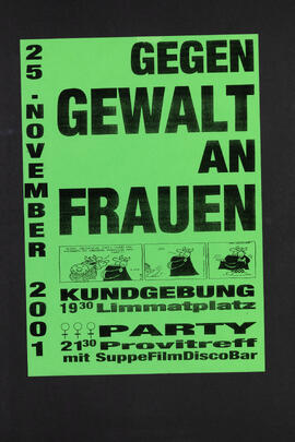 Gegen Gewalt an Frauen. Kundgebung. Limmatplatz