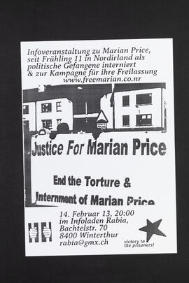 Justice for Marian Price. Infoveranstaltung.