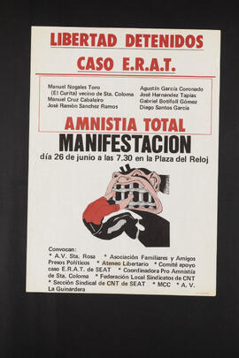 Libertad Detenidos Caso E.R.A.T. Amnistia total.