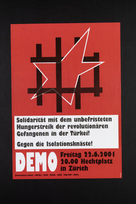 Solidarität mit dem unbefristeten Hungerstreik der revolutionären Gefangenen in der Türkei! Demo. Besammlung Hechtplatz