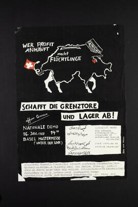 Wer Profit anhäuft macht Flüchtlinge. Schafft die Grenztore und Lager ab. Demo