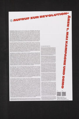 Heraus zum 1.Mai: Demo, Bern - Raus aus der Krise - solidarisch gegen den Kapitalismus