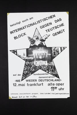 Beteiligt euch am internationalistischen Block gegen das teutsche Gemüt. Nie wieder Deutschland. Demo