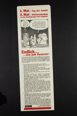 Endlich... Eine gute Nachricht! 1. Mai – Tag der Arbeit