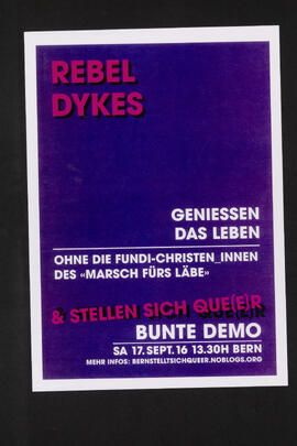 Rebel Dykes genissen das Leben […] - Bunte Demo 17.9.16, Bern