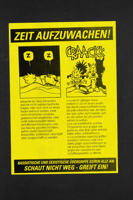 Zeit aufzuwachen. Rassistische und sexistische Übergriffe gehen alle an.