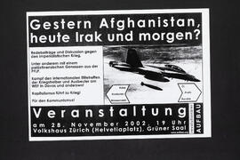 Gestern Afghanistan, heute Irak und morgen.? Veranstaltung